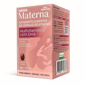 Suplemento Alimentar Materna Multivitamínico com DHA 30 Cápsulas Gelatinosas