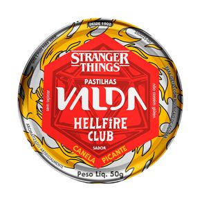 Pastilhas Valda Stranger Things Hellfire Club Sabor Canela Picante 50g