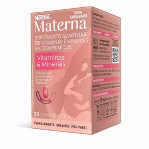 Suplemento Alimentar Materna Vitaminas & Minerais 30 Comprimidos