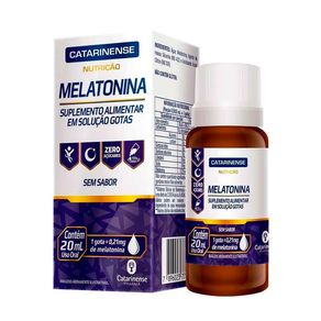 Suplemento Alimentar Catarinense Melatonina Solução Gotas Sem Sabor 20ml