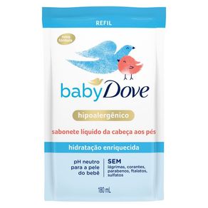 Refil Sabonete Líquido Baby Dove Hidratação Enriquecida 180ml