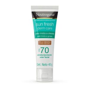 Protetor Solar Facial Neutrogena Sun Fresh Derm Care Pele Negra FPS70 40g