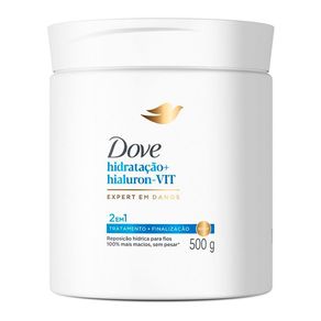 Máscara de Tratamento + Finalização Capilar Dove 2 em 1 Hidratação+ Hialuron-Vit 500g