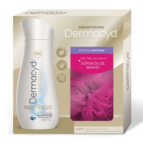 Sabonete Íntimo Dermacyd Pro-Bio Neutralize 200ml + Esponja de Banho