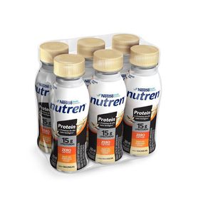 Bebida Láctea Nutren Protein 15g de Proteína Sabor Baunilha Zero Lactose 6 Unidades de 260ml Cada