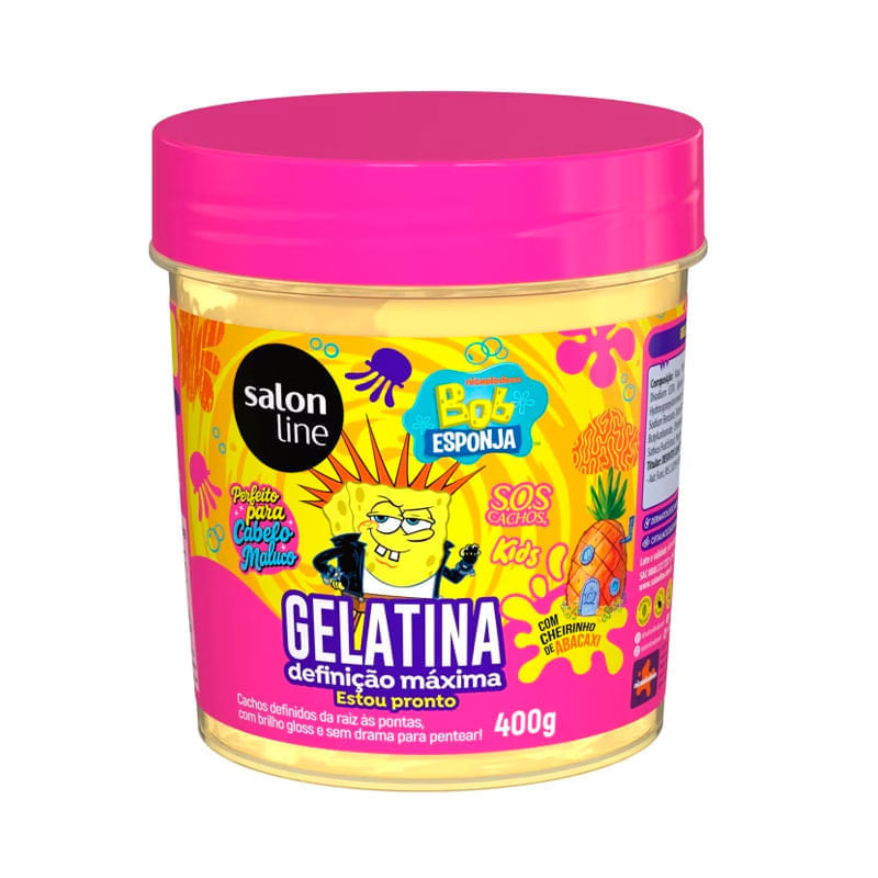 Gelatina Salon Line Bob Esponja SOS Cachos Kids 400g