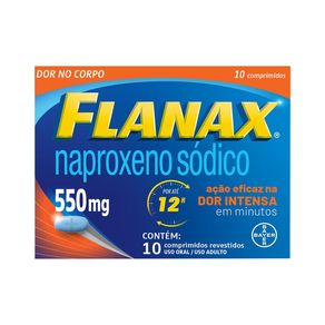 Analgésico Flanax 550mg 10 Comprimidos Revestidos