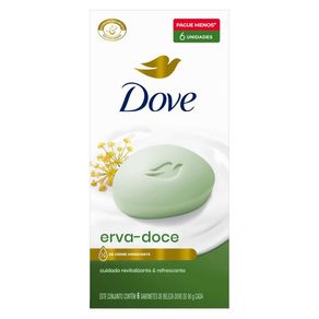 Sabonete em Barra Dove Erva Doce 6 Unidades 90g Cada