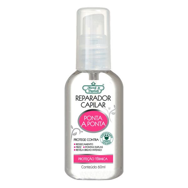Reparador Capilar Ponta a Ponta Flores & Vegetais Silicone Puro 60ml