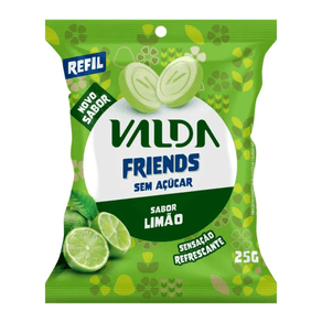 Refil Pastilhas Valda Friends Sem Açúcar Sabor Limão 25g