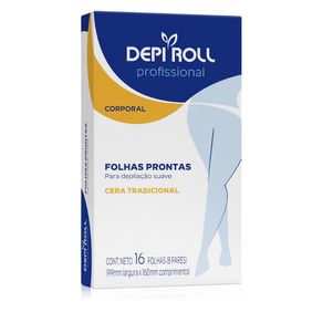 Folhas Depilatórias Corporal Depi Roll Tradicional 16 Folhas