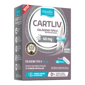 Suplemento Alimentar Cartliv 40mg 60 Cápsulas