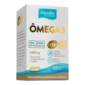 Suplemento Alimentar Equaliv Ômega 3 1.000mg 120 Cápsulas Gel