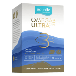 Suplemento Alimentar Equaliv Ômega 3 Ultra Caps 1.000mg 60 Cápsulas Gel