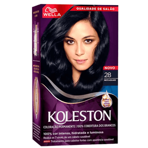 Tinta de Cabelo Koleston Preto Azulado 28