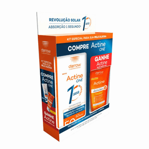 Kit Protetor Solar Facial Darrow Actine One Sem Cor FPS50 40g + Gel de Limpeza Peles Oleosas Darrow Actine 40g
