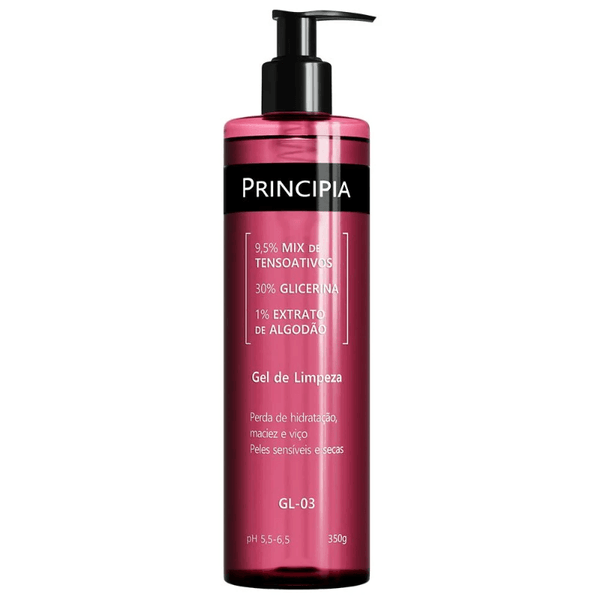 Gel de Limpeza Facial Principia GL-03 Mix de Tensoativos + Glicerina + Extrato de Algodão 350g