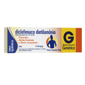 Diclofenaco Dietilamônio 10mg Neo Química Gel Creme 60g