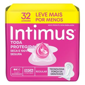 Absorvente Intimus Toda Protegida Dia Seca com Abas 32 Unidades