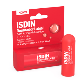Reparador Labial Isdin Stick com Ácido Hialurônico Red 4g