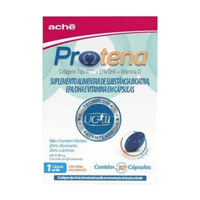 Protena Colágeno Tipo II 40mg + Ômega 3 + Vitamina D 30 Cápsulas Softgel