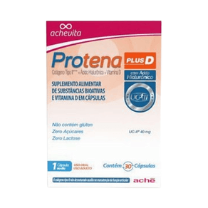Suplemento Alimentar Protena Plus D Colágeno Tipo II + Ácido Hialuronico + Vitamina D 30 Cápsulas