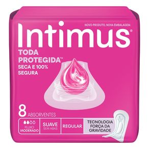 Absorvente Intimus Toda Protegida Dia Suave Sem Abas 8 Unidades