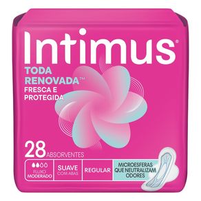 Absorvente Intimus Toda Renovada Dia Suave com Abas 28 Unidades