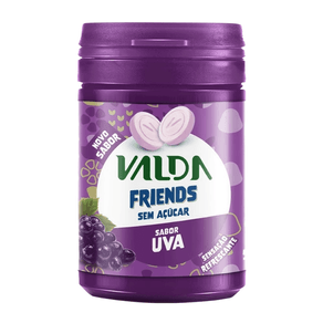 Pastilhas Valda Friends Sem Açúcar Sabor Uva 50g