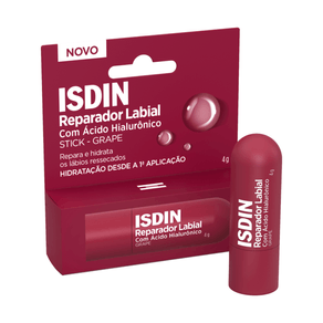 Reparador Labial Isdin Stick com Ácido Hialurônico Grampe 4g