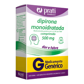 Dipirona Monoidratada 500mg Prati Donaduzzi 30 Comprimidos