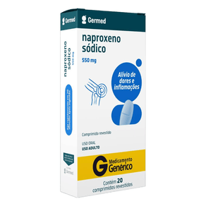 Naproxeno Sódico 550mg Germed 20 Comprimidos