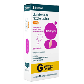 Cloridrato de Fexofenadina 120mg Germed 10 Comprimidos Revestidos