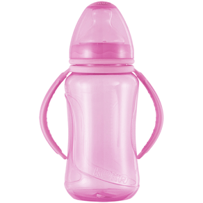 Mamadeira Kuka Aquarela Big Orto Com Alça Nº2 Rosa 330ml