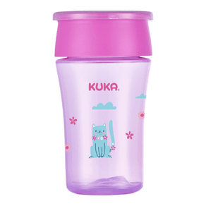 Copo Kuka 360° Antivazamento Rosa 200ml