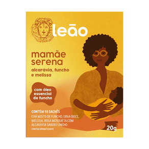 Chá Leão Mamãe Serena Alcarávia, Funcho e Melissa 10 Sachês 20g