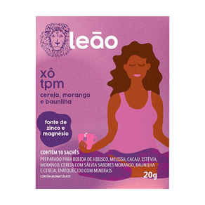 Chá Leão Xô TPM Sabor Cereja, Morango e Baunilha 10 Sachês 20g