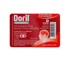 Doril Enxaqueca 4 Comprimidos Revestidos