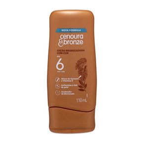 Loção Bronzeadora Corporal Cenoura & Bronze FPS6 Com Cor 110ml