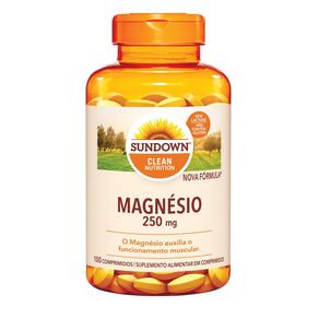 Suplemento Alimentar Sundown Magnésio 250mg 100 Comprimidos