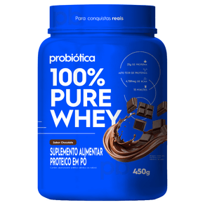 Suplemento Alimentar Probiótica 100% Pure Whey Sabor Chocolate 450g