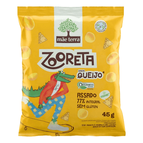 Salgadinho Orgânico Mãe Terra Zooreta Sabor Queijo 45g