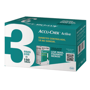 Tiras para Controle de Glicemia Accu-Chek Active 150 Unidades