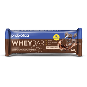 Barra de Proteína Whey Bar Probiótica Sabor Chocolate 40g