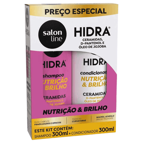 Kit Shampoo + Condicionador Salon Line Hidra Ceramidas Nutrição e Brilho 300ml Cada
