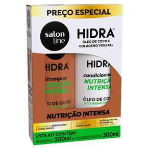 Kit Shampoo + Condicionador Salon Line Hidra Óleo de Coco Nutrição Intensa 300ml Cada