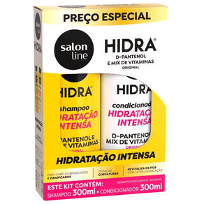 Kit Shampoo + Condicionador Salon Line Hidra D-Pantenole Mix de Vitaminas Hidratação Intensa 300ml Cada