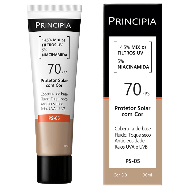 Protetor Solar Facial Principia PS-05 FPS70 Cor 3.0 30ml