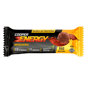 Barra de Proteína Cooper Energy Sabor Brigadeiro 45g