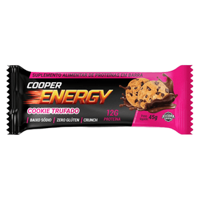 Barra de Proteína Cooper Energy Sabor Cookie Trufado 45g
